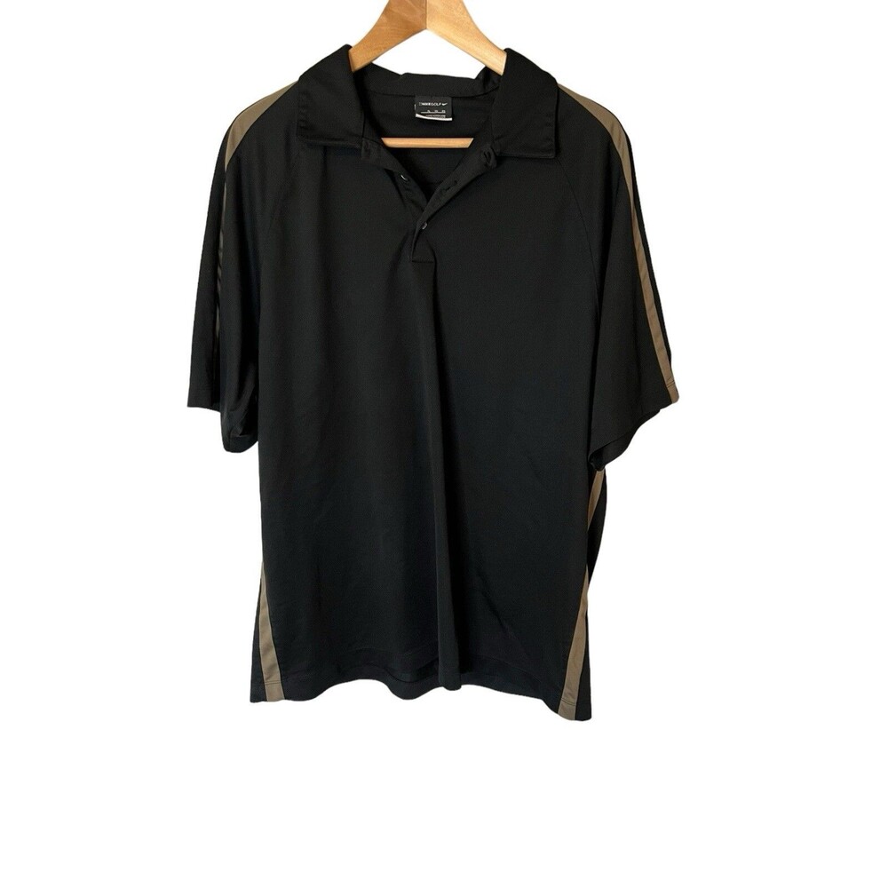 Nike Golf Men's XL Dri-fit Polo Shirt Black Gray, Lightweight, Athletic, Collar